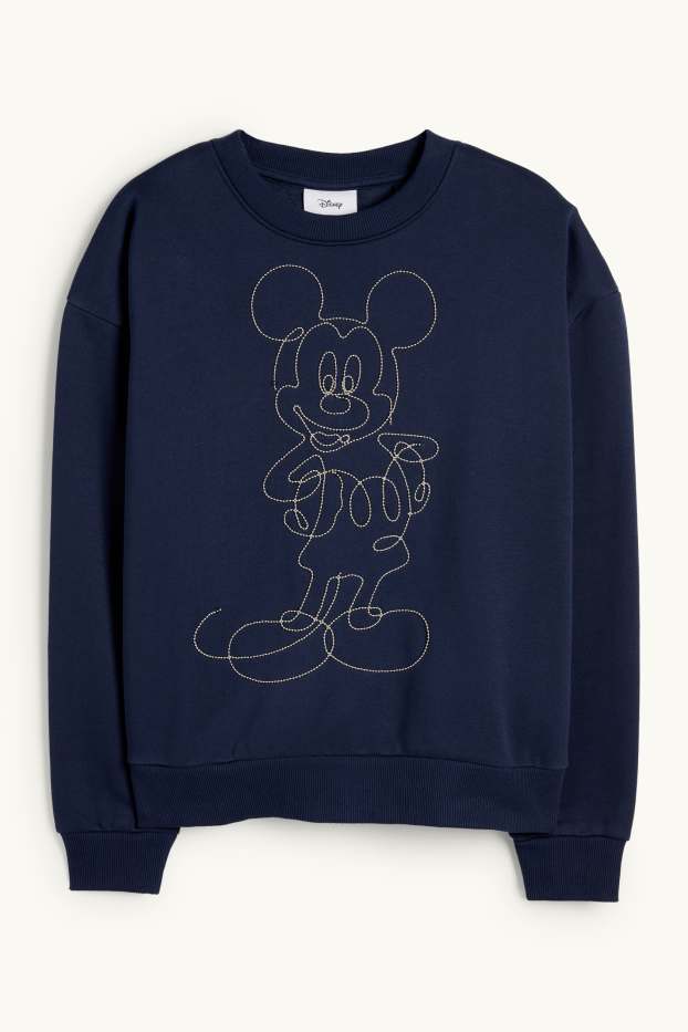 Femei - Bluză de molton - Mickey Mouse - albastru închis