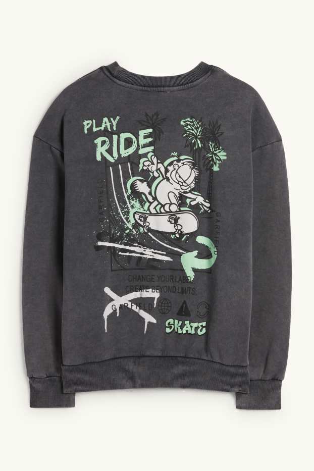 Copii - Băieți - Garfield - bluză de molton - gri închis