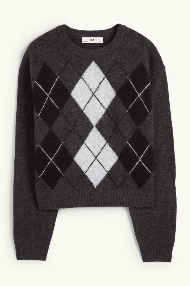 Nena - Jersei - de quadres - negre/blanc