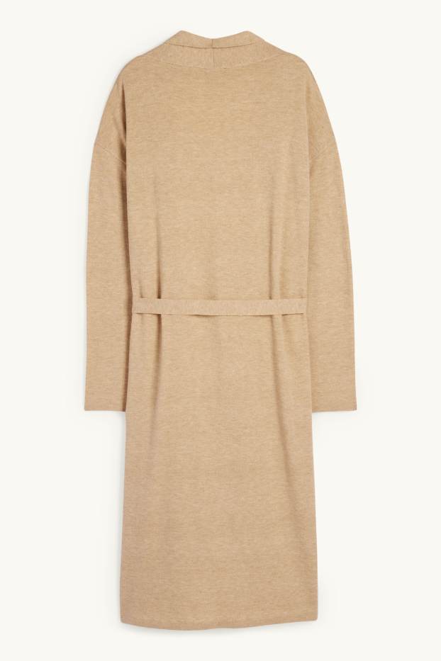 Women - Long cardigan - beige