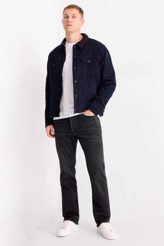 Herren - Straight Jeans - Thermojeans - LYCRA® - dunkeljeansgrau