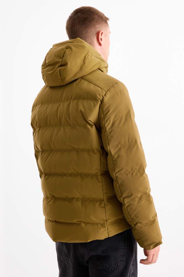 Home - Jaqueta embuatada amb caputxa - impermeable - caqui