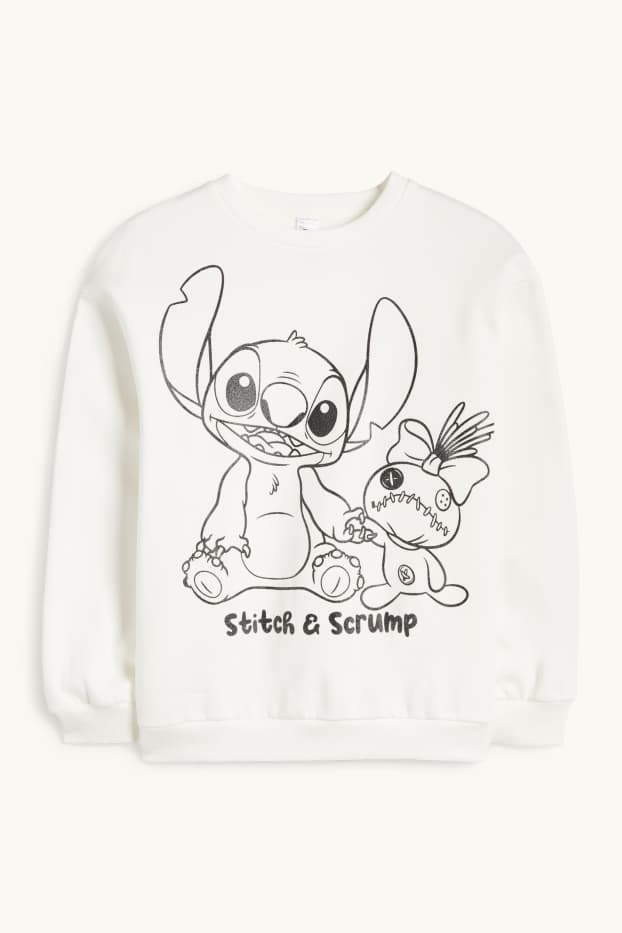 Enfants filles - Lilo & Stitch - sweat - blanc