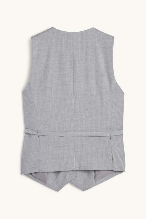 Femei - Vestă office - regular fit - dungi fine - gri