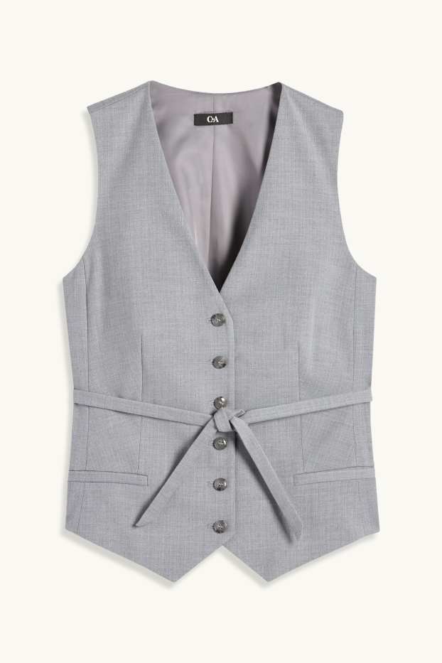 Femei - Vestă office - regular fit - dungi fine - gri