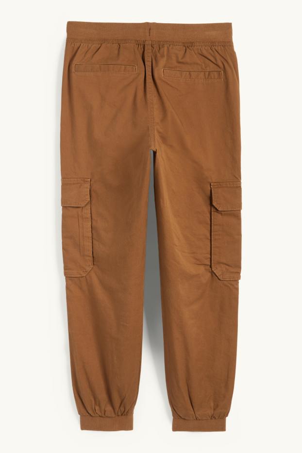 Enfants garçons - Pantalon cargo chaud - marron