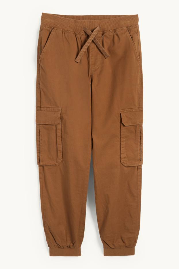 Enfants garçons - Pantalon cargo chaud - marron