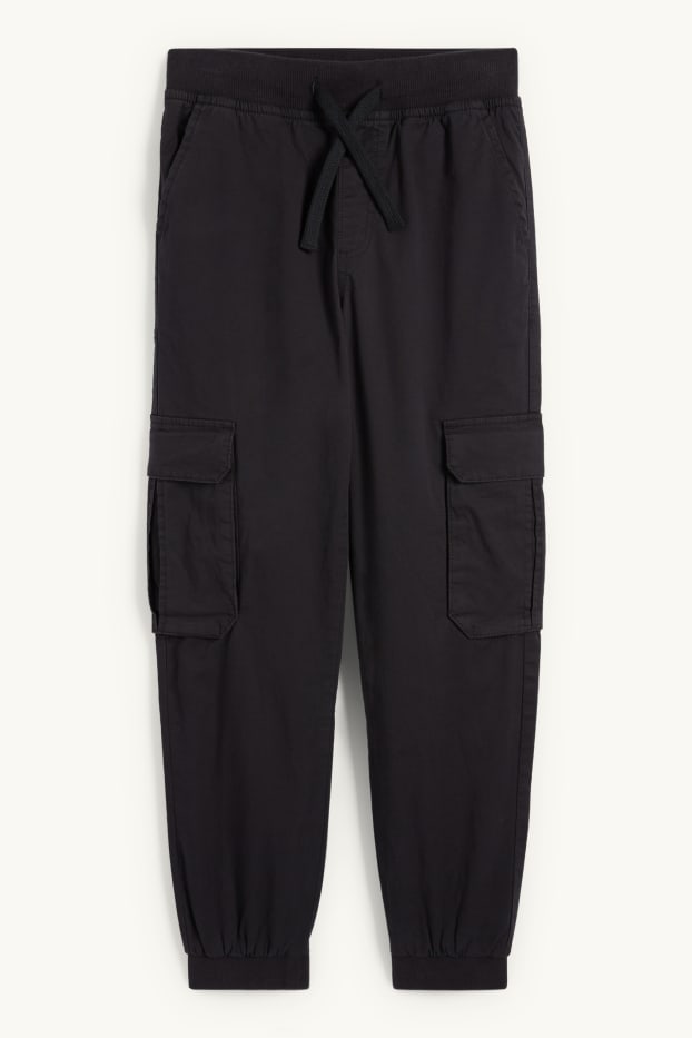 Copii - Băieți - Pantaloni cargo termoizolanți - negru