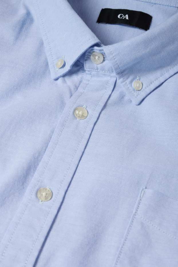 Men - Shirt - regular fit - button-down collar - light blue