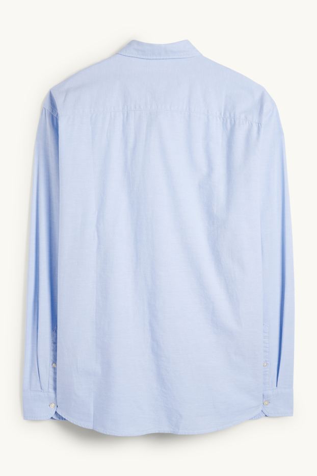 Men - Shirt - regular fit - button-down collar - light blue