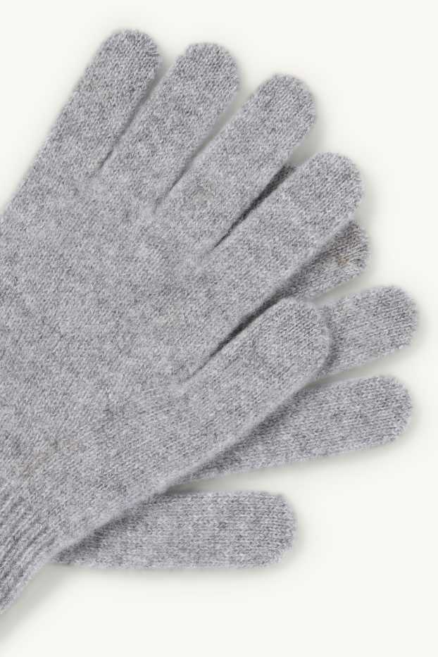 Femmes - Gants en cachemire - gris
