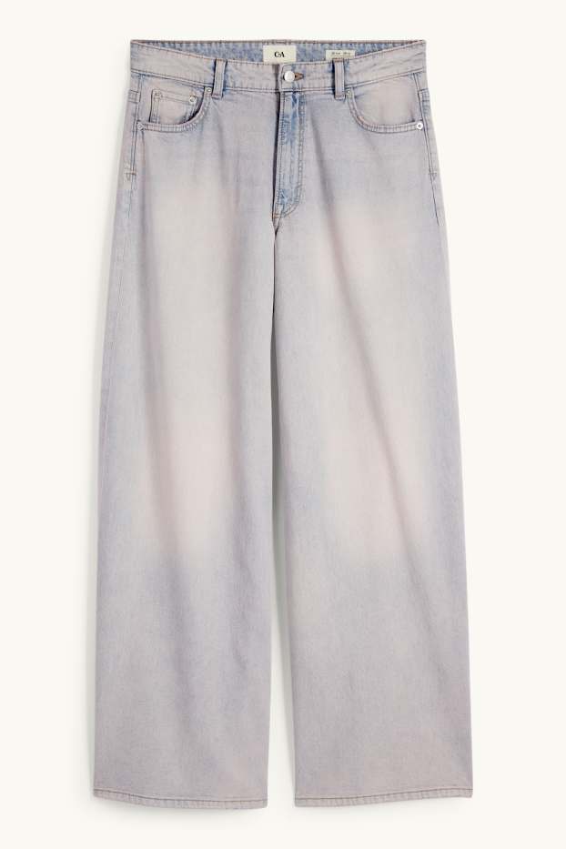 Femmes - Wide leg jean - low waist - rose
