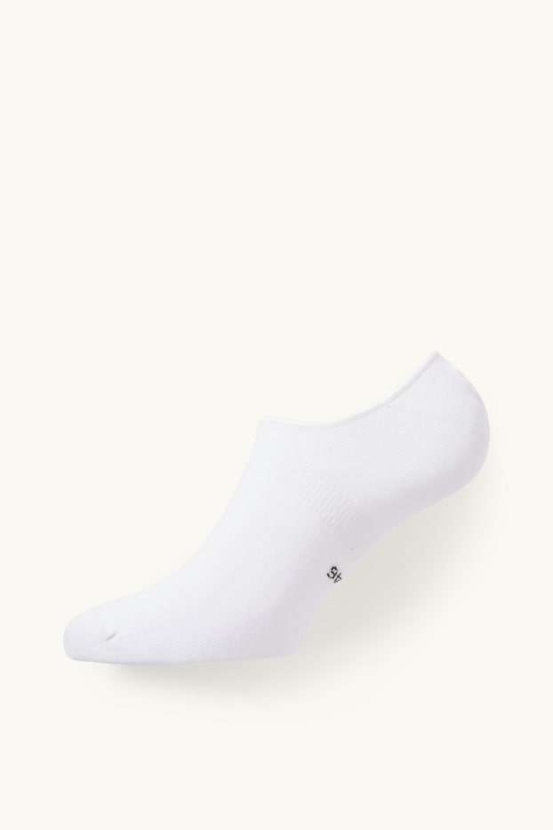 Bărbați - Multipack 3 perechi - șosete tip tălpici - alb