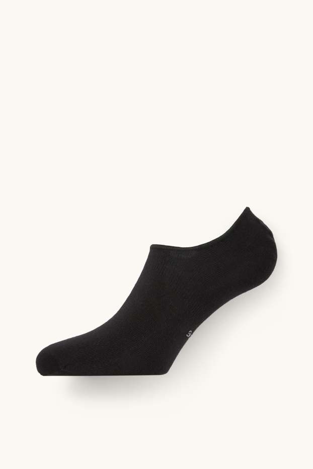 Bărbați - Multipack 3 perechi - șosete tip tălpici - negru