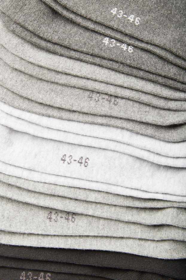 Hommes - Lot de 10 paires - socquettes de sport - gris chiné
