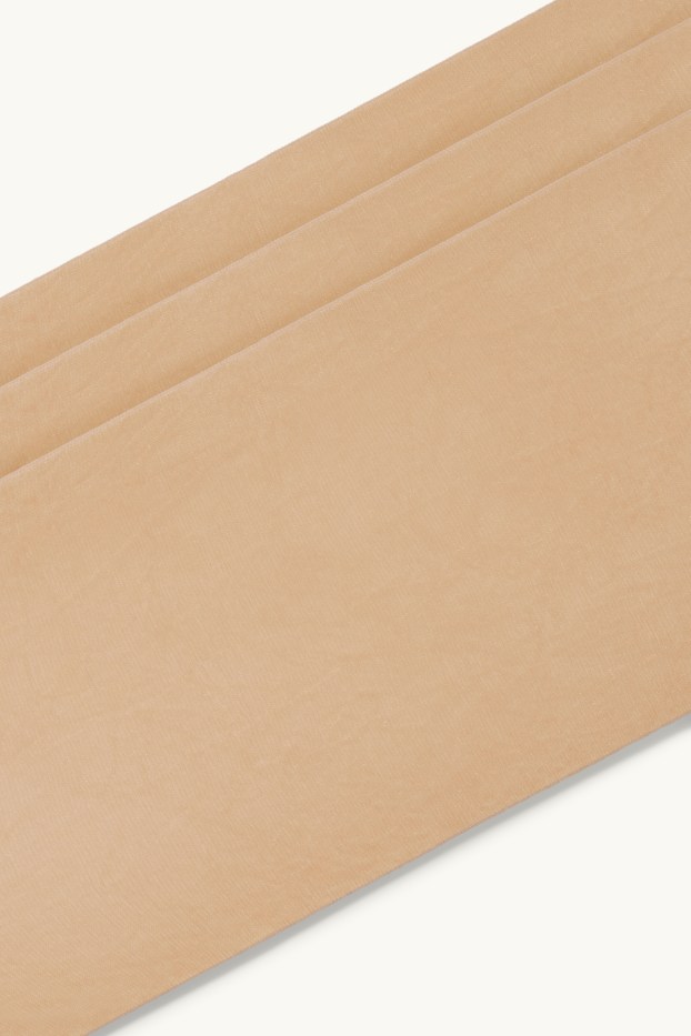 Dames - Set van 3 paar - fijne kniekousen - LYCRA® - 20 DEN - licht beige