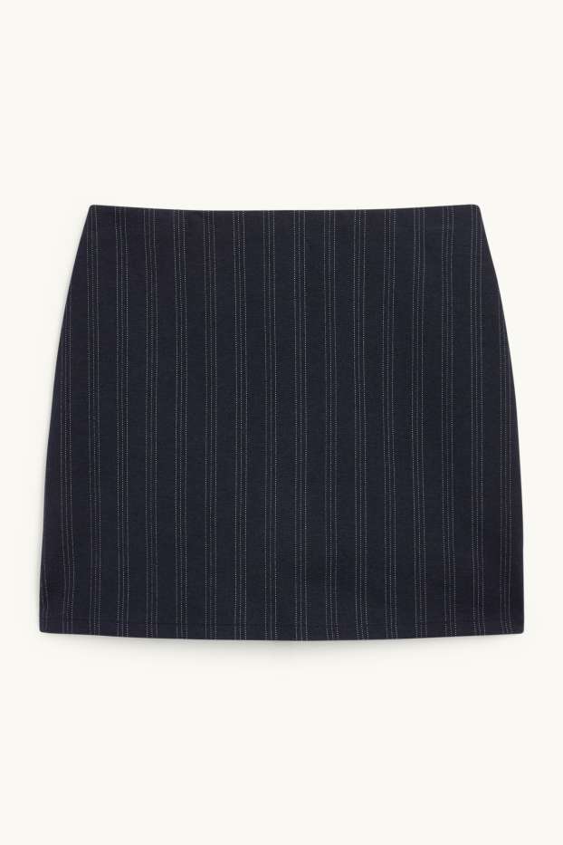 Dames - Skort - krijtstrepen - donkerblauw