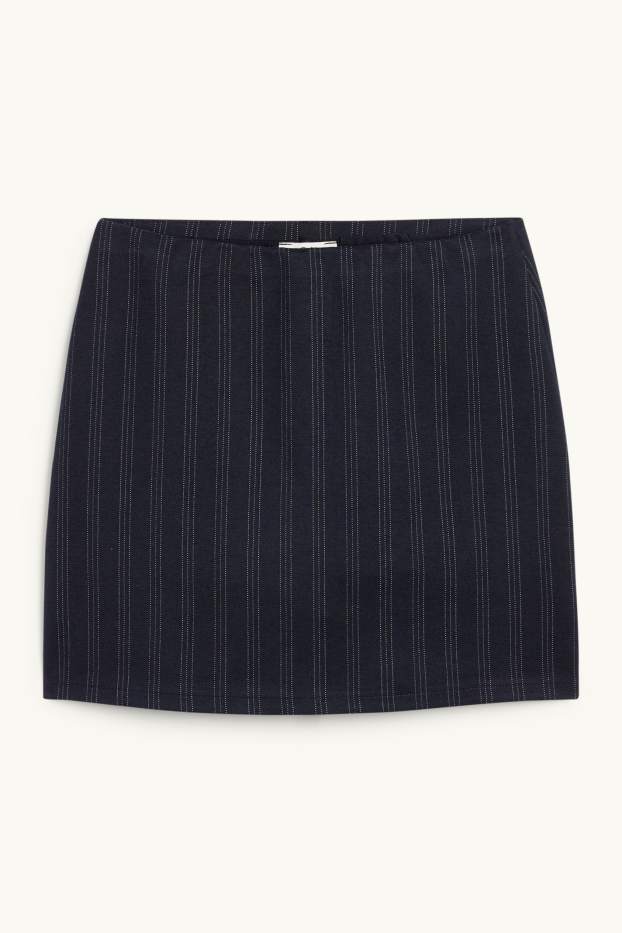 Dames - Skort - krijtstrepen - donkerblauw