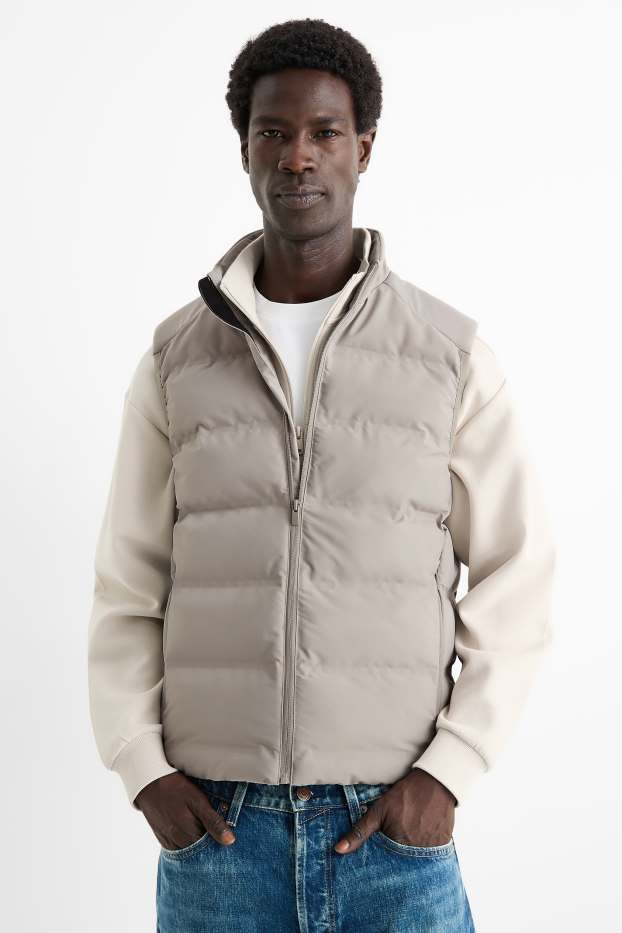 Heren - Bodywarmer - waterafstotend - lichtgrijs