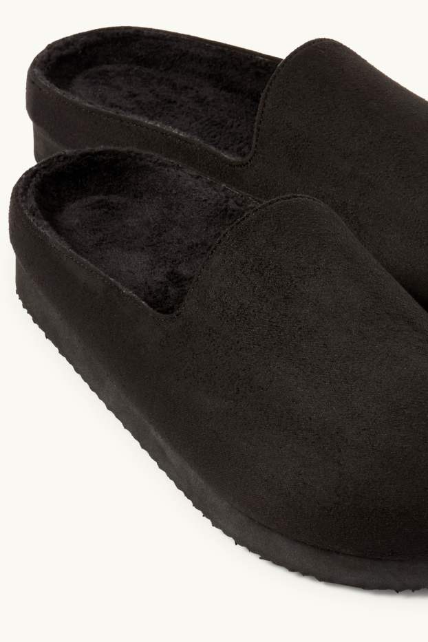 Home - Sabatilles - pell girada sintètica - negre