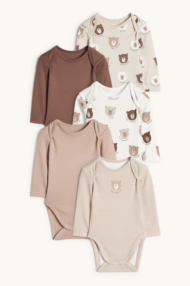 Unisex - Paquet de 5 - ossets - bodi per a nadó - talp