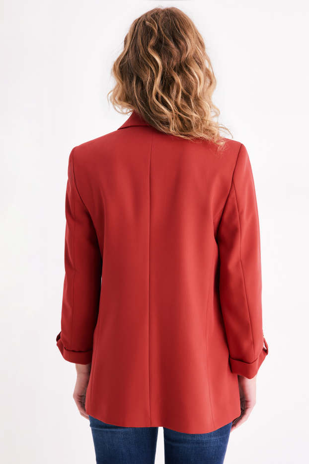 Femei - Blazer lung - regular fit - roșu
