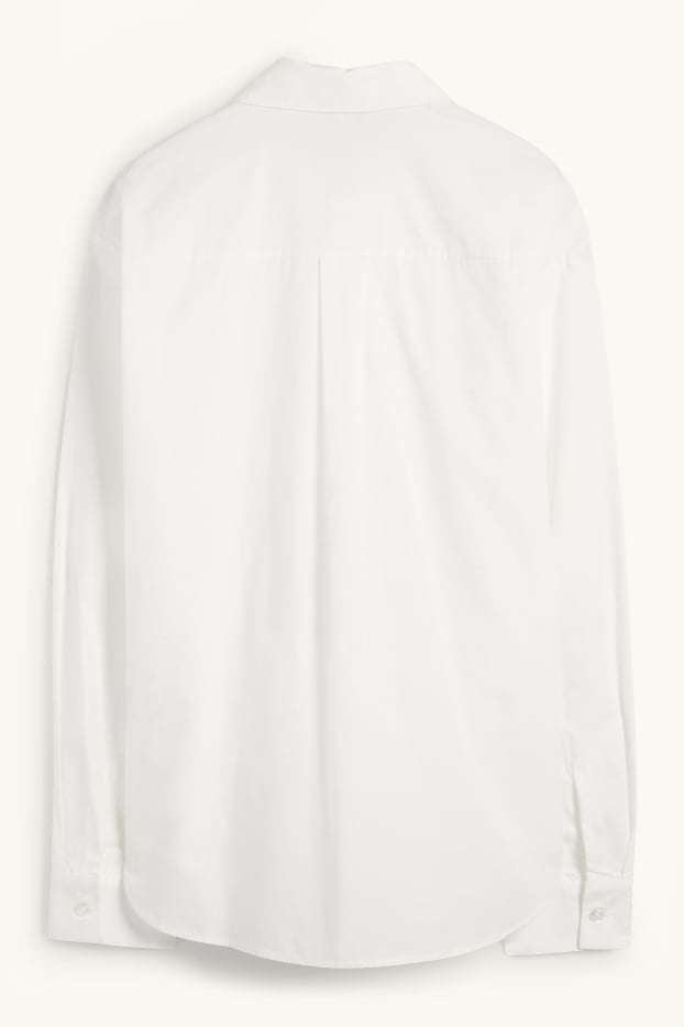 Damen - Bluse mit Strasssteinen - weiss