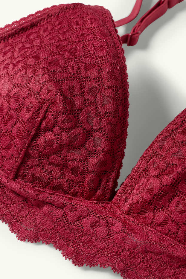 Femmes - Soutien-gorge sans armature - ampliforme - rouge foncé