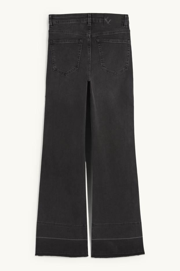 Mujer - Flared jeans - mid waist - vaqueros - gris oscuro