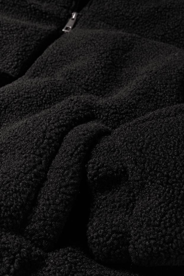 Hommes - Doudoune en peluche - noir