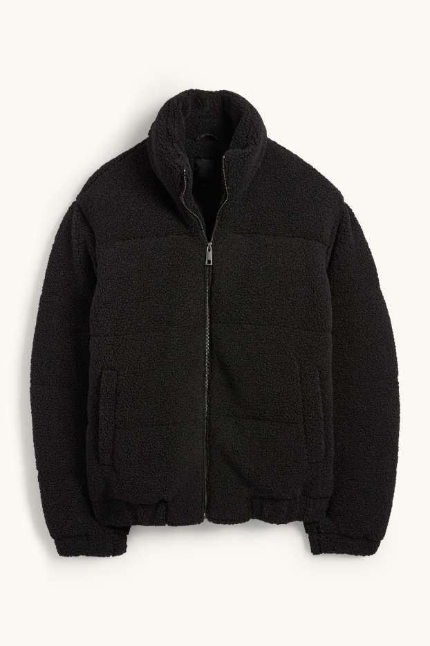 Hommes - Doudoune en peluche - noir