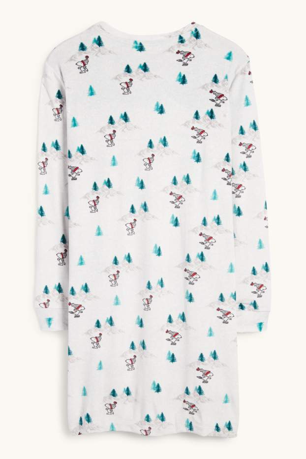 Donna - Camicia da notte - Snoopy - grigio chiaro melange