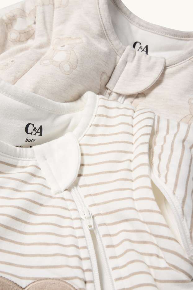 Baby Boys - Multipack of 2 - teddy bear - baby sleeping bag - 0-4 months - light beige
