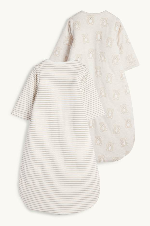 Baby Boys - Multipack of 2 - teddy bear - baby sleeping bag - 0-4 months - light beige