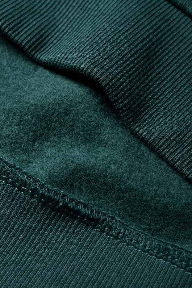 Enfants garçons - Loup - sweat à capuche - vert foncé