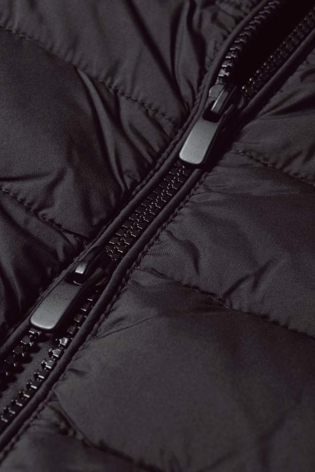 Femmes - Doudoune sans manches à capuche - noir