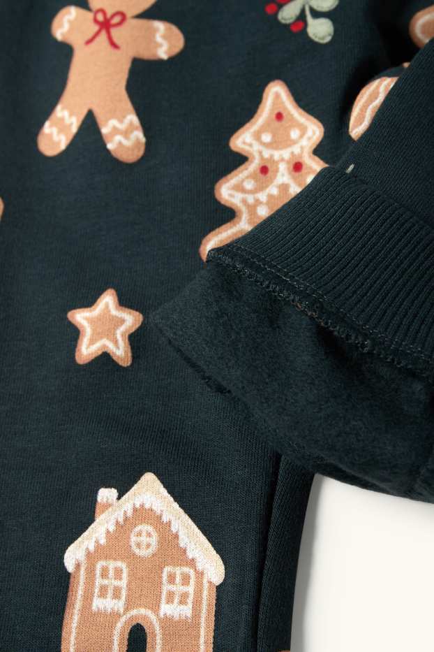 Baby Mädchen - Mini Me - Lebkuchen - Baby-Weihnachts-Pyjama - 2 teilig - dunkelgrün