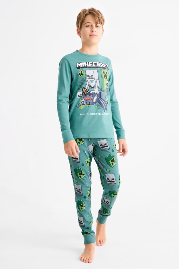 Enfants garçons - Minecraft - pyjama - 2 pièces - vert