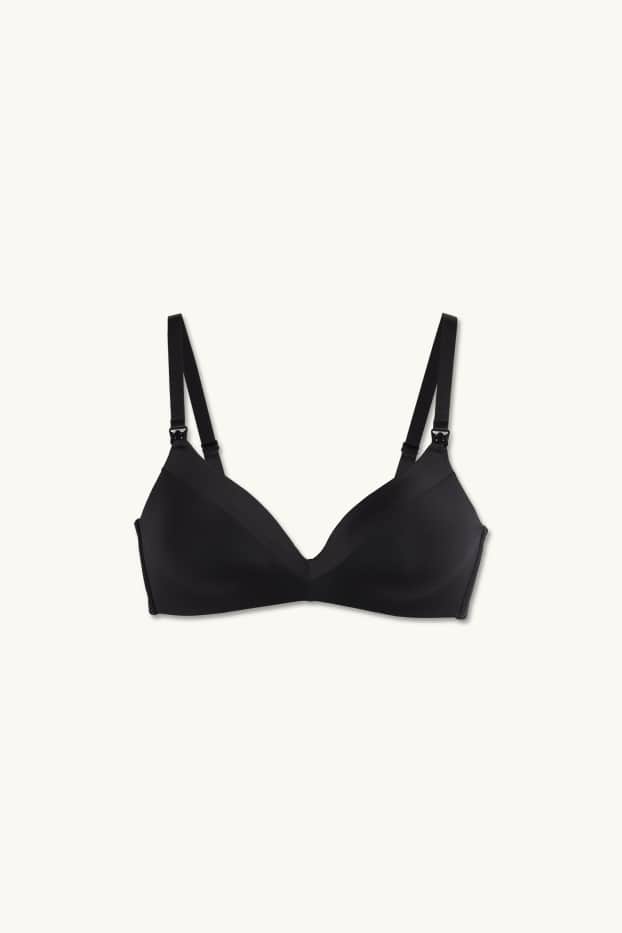 Femmes - Soutien-gorge d'allaitement sans armatures - ampliforme - noir