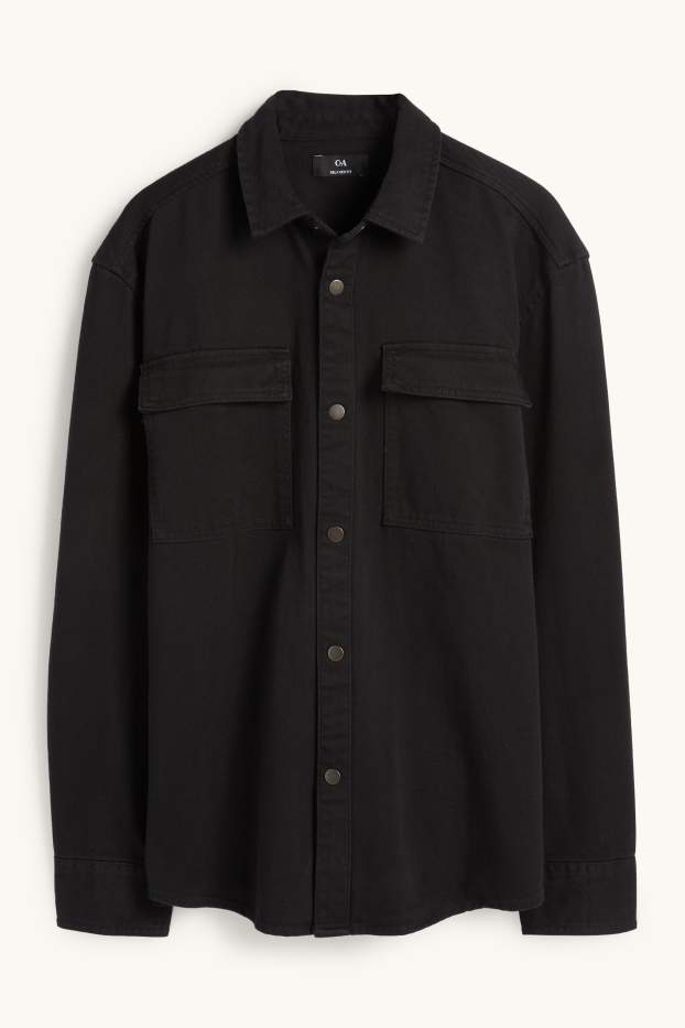 Home - Camisa texana - relaxed fit - Kent - negre