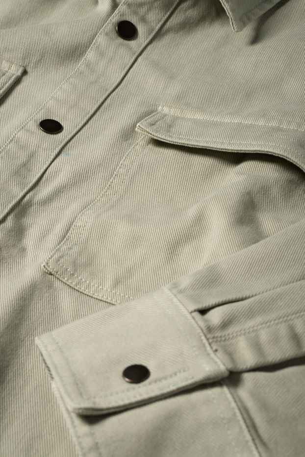 Herren - Jeanshemd - Relaxed Fit - Kent - hellgrün