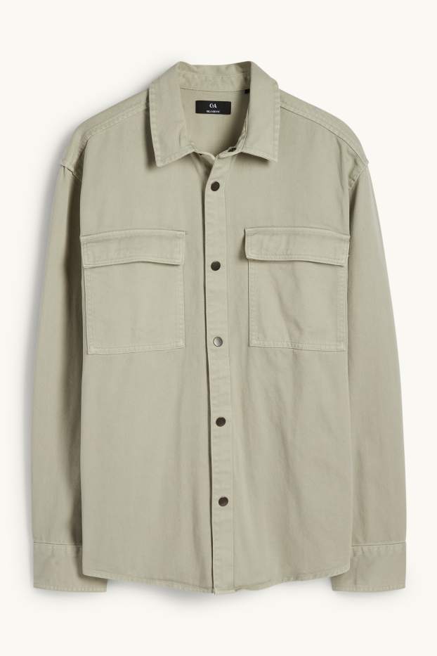 Herren - Jeanshemd - Relaxed Fit - Kent - hellgrün