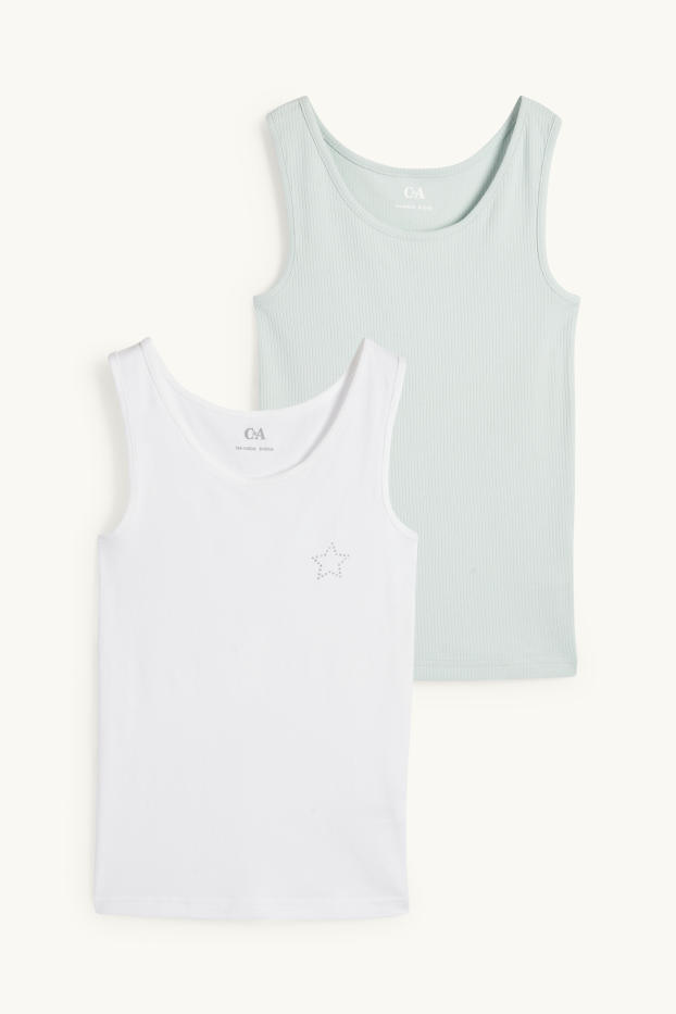 Nena - Paquet de 2- estrella - samarreta interior - verd clar