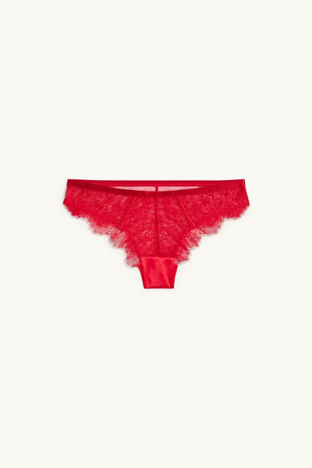 Femmes - Culotte brésilienne - rouge