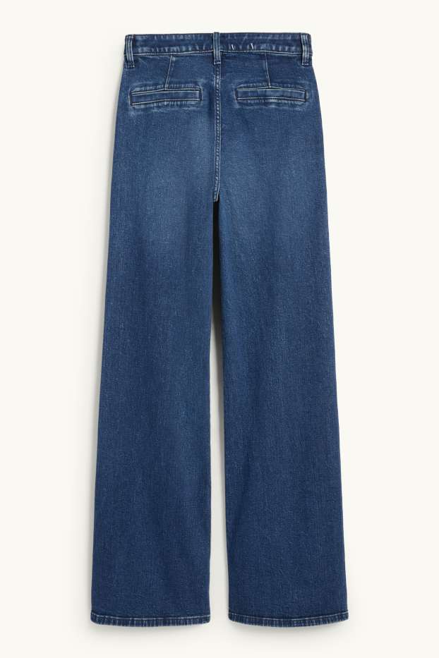 Femmes - Wide leg jean - high waist - LYCRA® - jean bleu