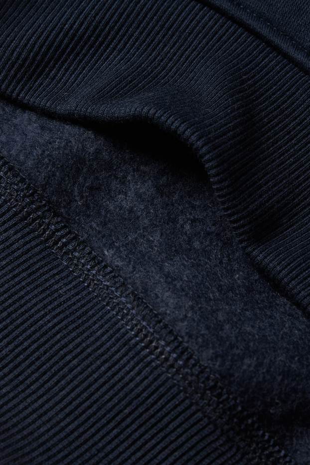 Kinderen: jongens - Graafmachine - hoodie - donkerblauw