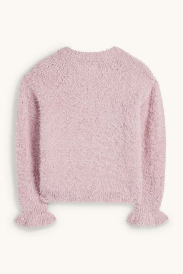 Enfants filles - La Reine des Neiges - pull - violet clair