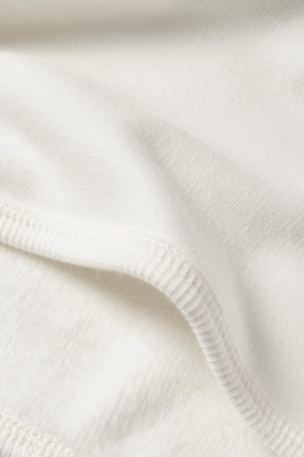 Unisexe - Tic et Tac - sweat bébé - doublure en peluche - blanc crème