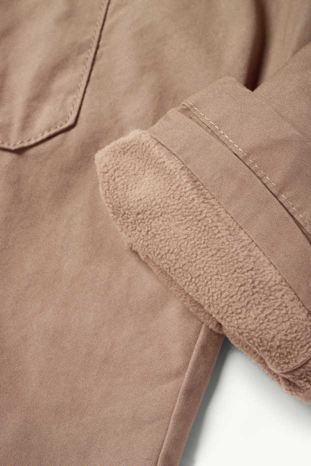 Enfants garçons - Pantalon cargo chaud - marron clair