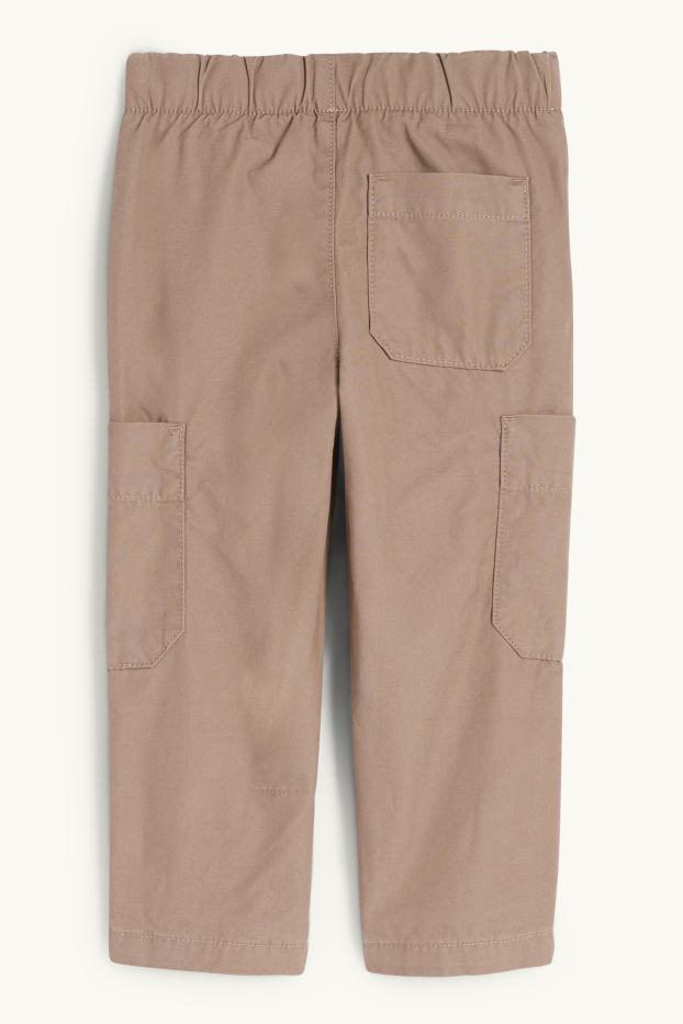 Enfants garçons - Pantalon cargo chaud - marron clair